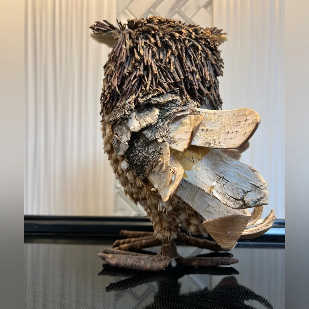 Hand Crafted Wooden Owls decor bundle